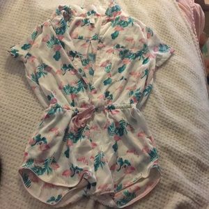 Flamingo romper pjs